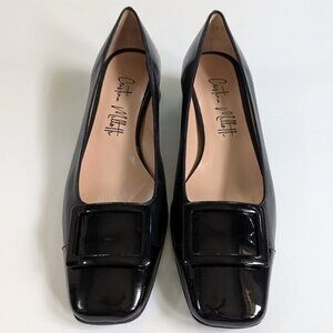 Cristina Millotti Women's Black Leather Square Toed Shoes Size 38.5/US 8